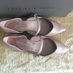 Charles & Keith Mary Jane Flats Pink Size 5.5-6